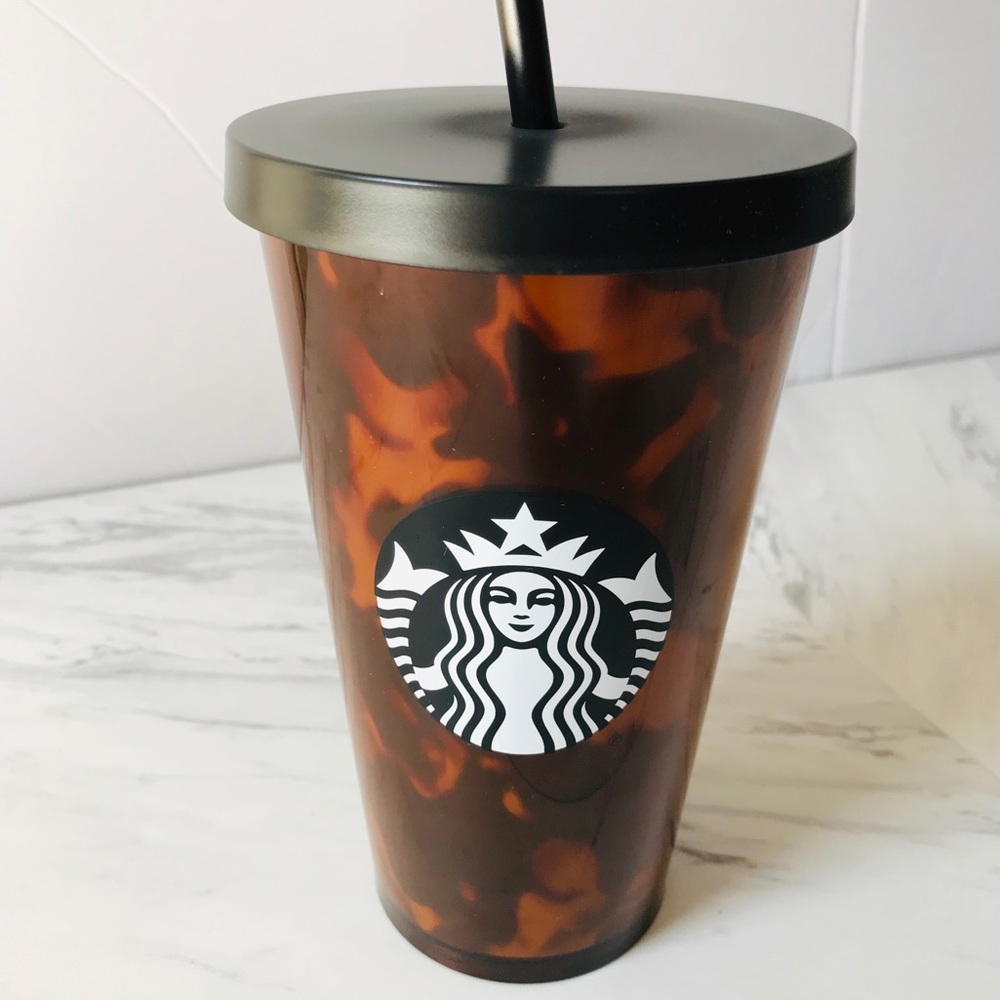 Starbucks Tortoiseshell 16 OZ Tumbler NWT Black
